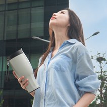 필모아 시그니처 스텐 텀블러 U1000 보온 보냉 1리터, 화이트, 1000ml