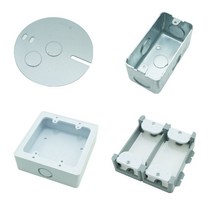 평카바 매립 철 아울렛 박스 PVC 노출 박스 석고보드 보조대, 24-2.주물 콘센트박스1개용 앞2방 22mm