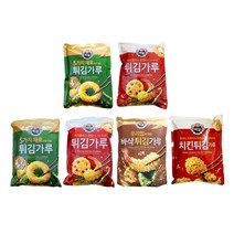 백설 5가지재료 치킨튀김 우리쌀바삭 튀김가루, 3. 치킨튀김 가루 1kg, 1kg, 1개