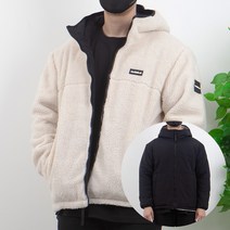 일루소 에코 후리스 양털 후드 리버시블 양면 패딩 점퍼