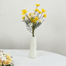 모두샵 대형 테이블 조화 센터피스 50cm 돌상 백일상 생신상, 소형조화꽃병세트, 옐로우