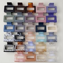 사각 집게핀 투명 스퀘어 반머리집게핀