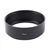 캐논 니콘 펜탁스 소니 올림푸스을위한 58mm 마운트 표준 금속 렌즈 후드, 보여진 바와 같이, 하나