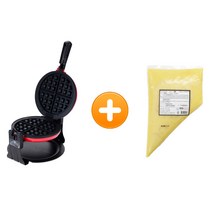 유파 와플메이커 + 벨기에 와플반죽 1kg x 3개 패키지 EKW-915WS