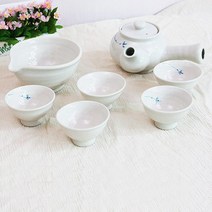 박씨상방 청꽃 베이지 5인 다기세트
