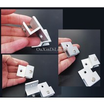 H자형 알루미늄 유리 클립 미러 빌보드 홀더 고정 클램프 아크릴 파티션 브래킷 4-12mm GF572 10 개, 02 A2 for 8-10mm Glass
