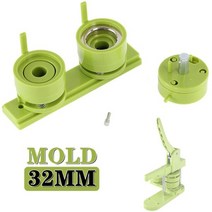 배지 버튼 제조기 금형 2558MM 교환 형 펀칭 다이 라운드 만들기 프레스 기계, 32MM Mold
