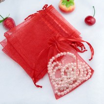 웨딩 크리스마스 생일 선물 포장 50 개/몫 Organza 가방 쥬얼리 Tulle Drawstring, [06] 13x18cm, [16] light green
