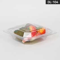 DL-104 사각용기 투명 PET 샐러드 반찬 용기 반BOX 200개 SET