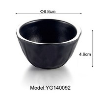 일본식 그릇 카페 가게 홈인테리어 식기 예쁜식기 일식주방용품 검은 서리 작은 레스토랑 호텔 밥 A5 멜라민 식탁 수프 KTV 스낵 모조 도자기, [12] YG140092