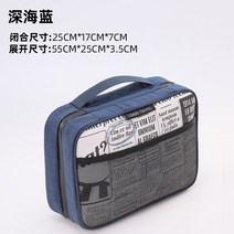 골프 파우치 다용도 경량 손가방 지퍼드 멀티 골프백 분리 보관 가방, 메쉬 세면도구 가방 다크 블루 스몰