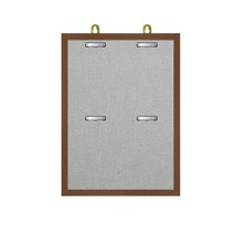제이에스칠판 집게(클립) A4 게시판 2열4구 590x770mm, 회색, 월넛