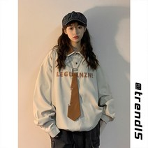 빅사이즈긴팔셔츠 2023 봄계절 모델 내부상황 배합 넥타이를 선물함 M5XHC23116 P50 4993300123