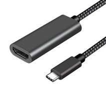 이츠굿텐 USB-C to HDMI 컨버터 고강도 나일론 미러링 MHL 케이블, 4K 60Hz_20cm(female)