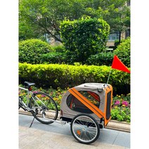 애완견 애완동물 자전거 트레일러 바이크 웨건 반려동물 유모차 수레 캐리어, 레드