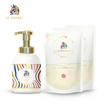 르소메 프리미엄 포밍 핸드워시 300ml+리필형 2개 자몽향- 손세정제 물비누