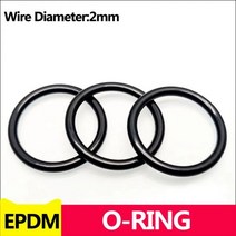 EPDM O 링 외경 5-170mm 산 알칼리 방수 마찰 와이어 직경 2mm 검정색, 54x2(10pcs)