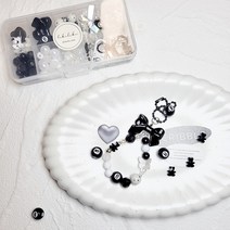 비즈 키링 만들기 DIY 비즈공예 재료 부자재 열쇠고리 체커보드 키트, 본품만 구매