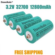 인산철배터리팩 리튬이온 daweikala new 32700 12800mah 3.2v lifepo4 충전식 전문 염 전원 나사 포함, 8개