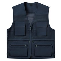 데피 주머니많은 작업안전조끼 원단형 네이비 단체근무복 산악회 마트 운동회 알바원 배달 작업용 회사