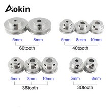 타이밍풀리 GT2 타이밍 풀리 30 36 40 60 톱니 바퀴 보어 5mm 8mm 알루미늄 기어 폭 6mm 부품 Reprap 3D 프린터 신규, 02 30T W6 B8