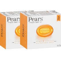 피어스 호주 Pears Body Bar 트랜스페어런트 바 숍 비누 125gX3Pack, 2팩