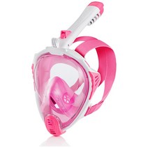 스킴 보드 전체 건조 접이식 다이빙 마스크 풀 페이스 스노클 수영 훈련 장비 안개 방지 누출 호흡, 01 Pink  L XL
