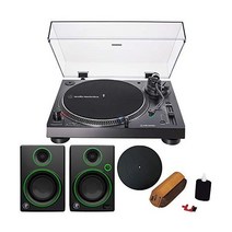 Audio-Technica AT-LP120XUSB LP 턴테이블 블랙&크리에이티브 레퍼런스 모니터 스피커 세트, 블랙