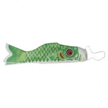 shangren 3x55-150cm 다양한 일본 Windsock 잉어 깃발 Koi Nobori Sailfish 55cm 녹색, 레드, 새틴