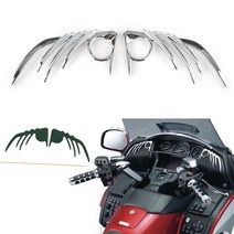 혼다 골드윙 부품 혼다 골드윙 부품 gold wing gl 1800 오토바이 프론트 스피커 외부 트림 크롬 abs 장식 부품 goldwing gl1800 f6b 2pcs호환호환