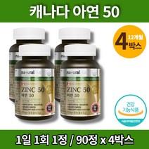 청소년 어린이 유아 키즈 중학생 고등학생 약국 글루콘산 아연 구리 체력 활력 면역력 영양제, 4박스