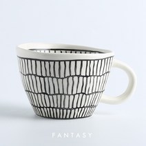 예쁜 머그컵 미드센츄리모던 특이한 커피잔 심플 찻잔 탈라베라 멕시코 홈카페, F