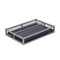 애견 배변판 대형 스테인레스 스틸 반려견 훈련 화장실 격자 소변 개 간편한 청소 마스코트, 13.95x62x10cm
