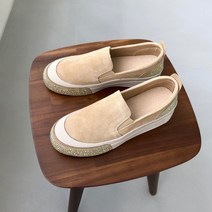 천연가죽 세무 스웨이드 큐빅 비즈 발편한 패션 슬립온 2 5cm
