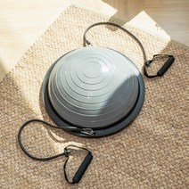 필라테스 요가 코어운동 스트레칭 홈트레이닝 근력 운동기구 하프짐볼 보수볼 돔볼 발란스 밸런스볼 반짐볼(튜빙밴드 포함 그레이색상)