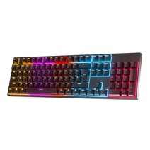 1+1 104키 RGB 백라이트 유선 게임용 기계식 키보드 청축 KA102 흰색 / 블랙