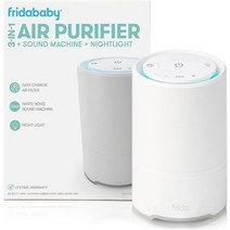 Frida 무소음가습기 3 in 1 사운드 머신 공기 청정기 3개의 팬 속도EasyChange 필터 야간 조명, Air Purifier