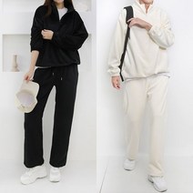 코디제이 여자 트레이닝세트 기모반집업와이드세트 남녀공용 데일리룩 츄리닝 운동복