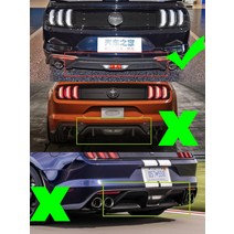 리어 범퍼 립 디퓨저 스포일러 사이드 스플리터 에이프런 플랩 포드 머스탱 2018-2021 섀시 외부 부품, 한개옵션0