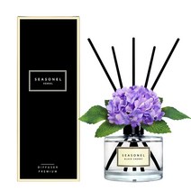 시즈넬 플라워 디퓨져 200ml 미니수국 조화 라벤더, 블랙체리향