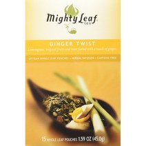 Mighty Leaf Ginger Twist 마이티리프 진저 트위스트 홀 리프 15티백 (2팩)