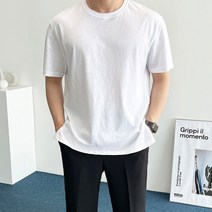 2P 데일트 남자 트임 레이어드 반팔 티셔츠