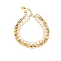 펜트하우스 오벌체인 진주 팔찌