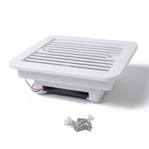 RV 트레일러 측용 저소음 공기 배출구 환기 팬 포함 12V 냉장고, 01 WHITE