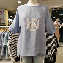 데이텀 NC08 넥메쉬블라우스 DABW22830
