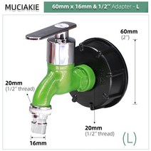 ibc 물 탱크 어댑터 정원 밸브 커넥터 호스 조인트 연결부 s60 거친 스레드 13, 1x1pc