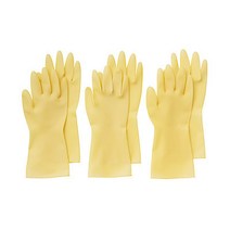 천연 고무장갑 좌우겸용 L 3쌍입 무인양품 무지 MUJI, 기본