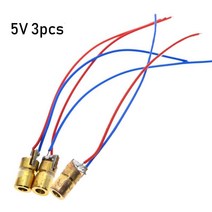1/3/5/10Pcs 소형 레이저 다이오드 650nm 6mm 3/5V 5 백만 와트 조정 가능한 레이저 점 다이오드 단위 빨간 구리 머리 레이저, 하나, 3pcs 5V, 기아