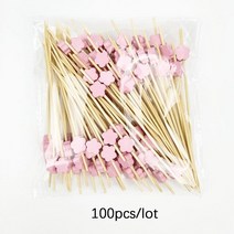 과일포크 디저트 스텐 플라스틱 나무 픽 50/100 개 토끼 일회용 대나무 꼬치 달걀 음식 이쑤시개 과일 포크, 20 100pcs   12cm
