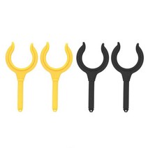 2Pcs 마린e Boat Dinghy Oar Lock Fishing Rod Holder Rowlock Horn Side Mount Rowing Kit for Kayak Canoe, [01] YELLOW
